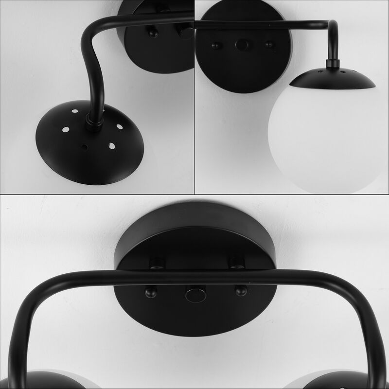 Louis Parisian Globe Metal/Frosted Glass Modern Contemporary LED Vanity Light