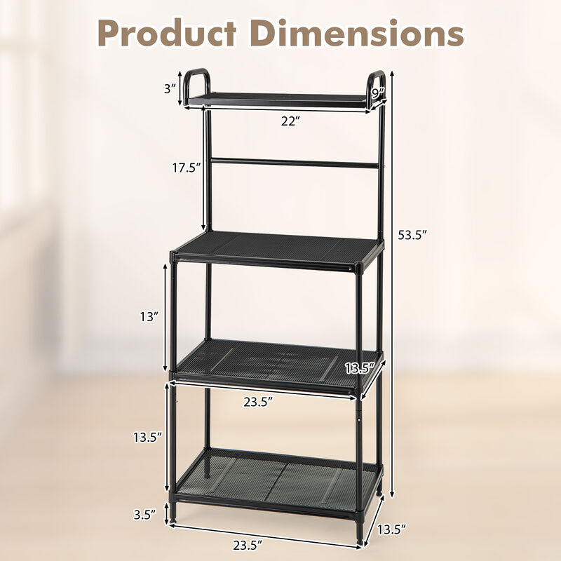 4-Tier Kitchen Storage Baker Microwave Oven Rack Shelves