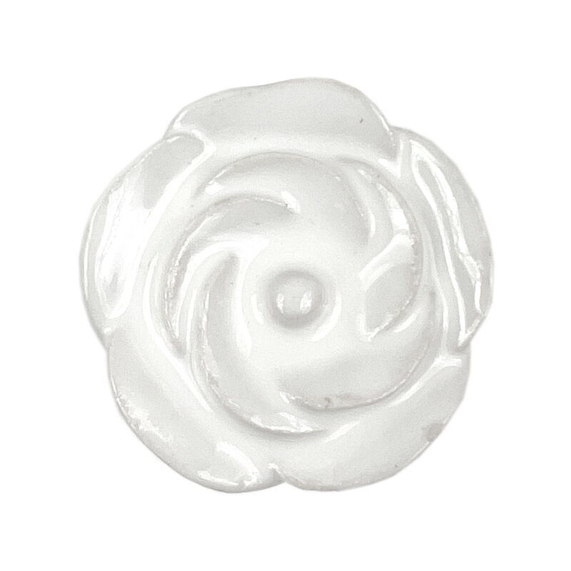 HomeRoots Set of Six White Ceramic Flower Shape Drawer Pull Knobs image number 3