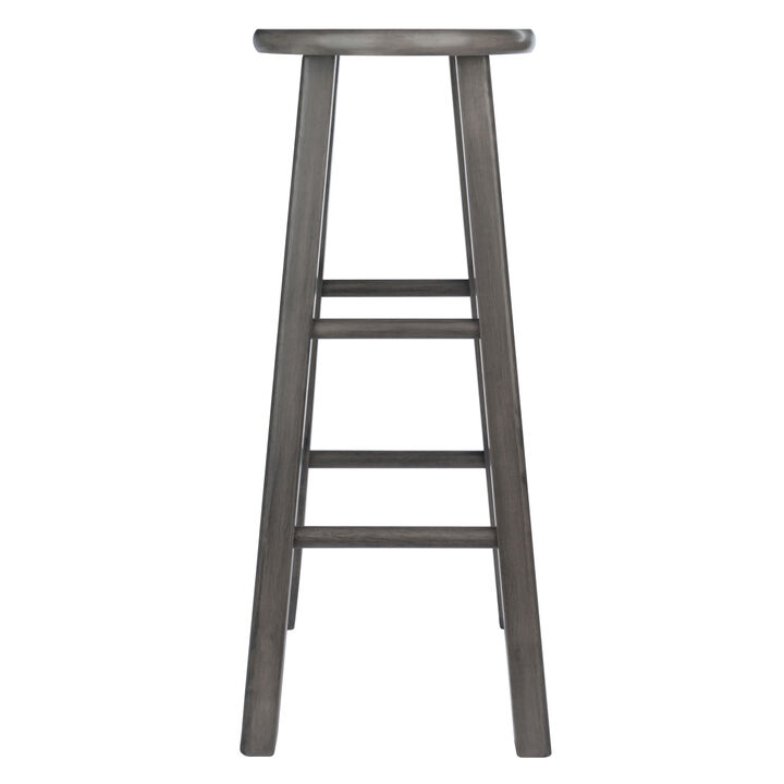 Winsome Ivy Bar Stool, 29", Rustic Gray Finish