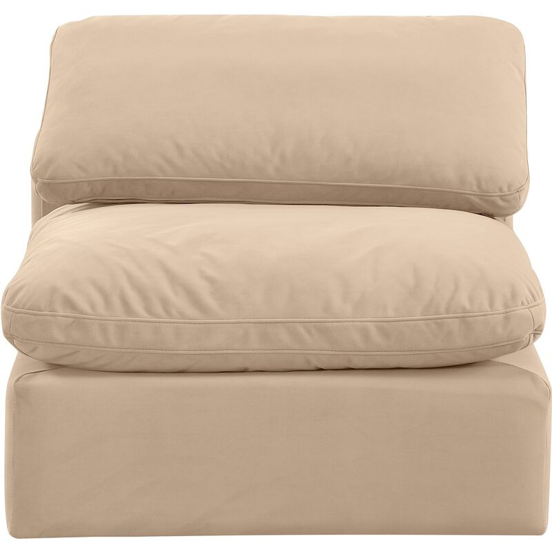 Meridian Furniture Indulge Beige Velvet Armless Chair