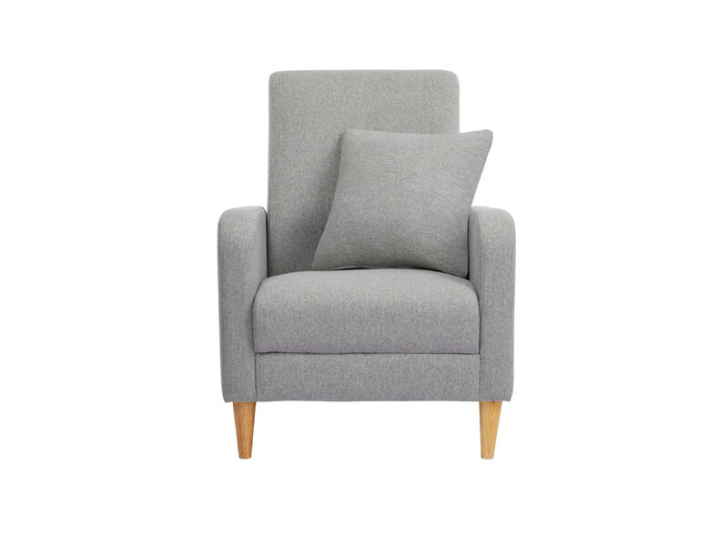 Modern Upholstered Accent Chair with Pillow