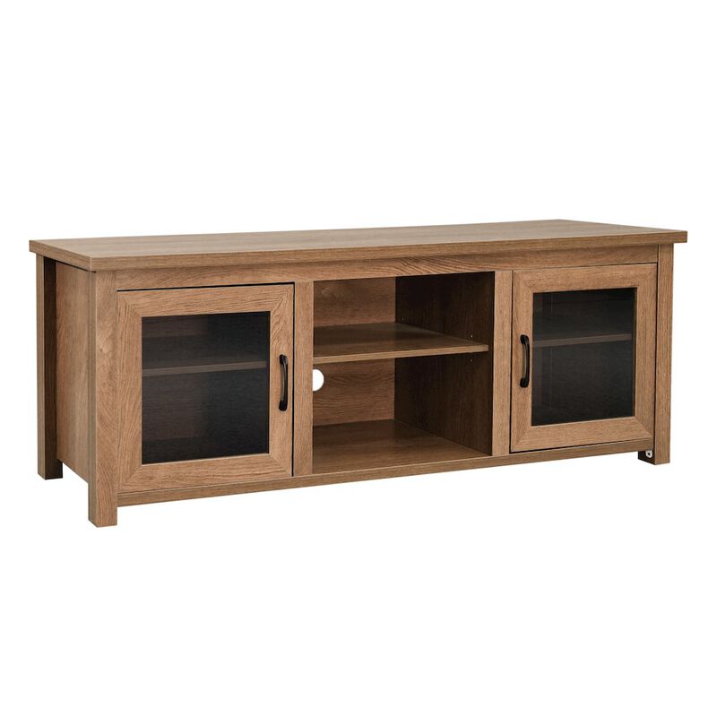 Flash Furniture 65" Entertainment Center with Storage Cabinets for up to 80" TV's, Walnut image number 0