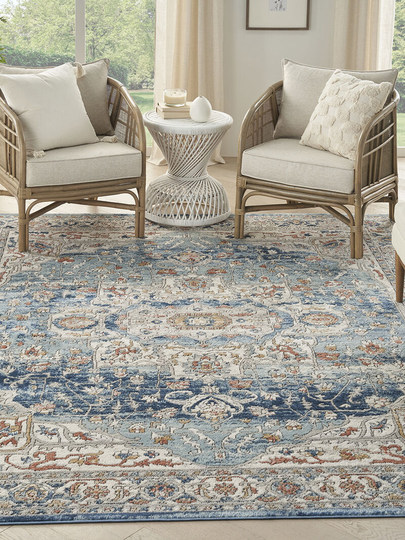Quarry QUA11 Ivory/Blue 6'7" x 9'6" Rug image number 7