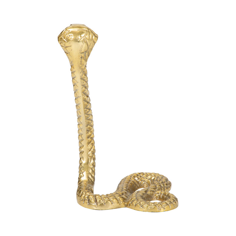 Metal 10"h Snake, Gold image number 3