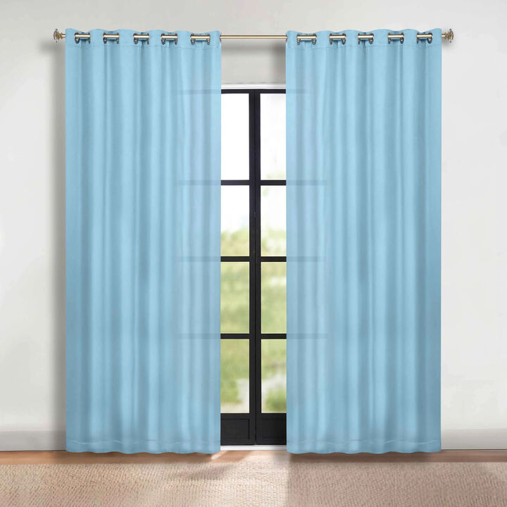 Set of 2 Blackout Curtain Panels Classic Modern Window Drapes