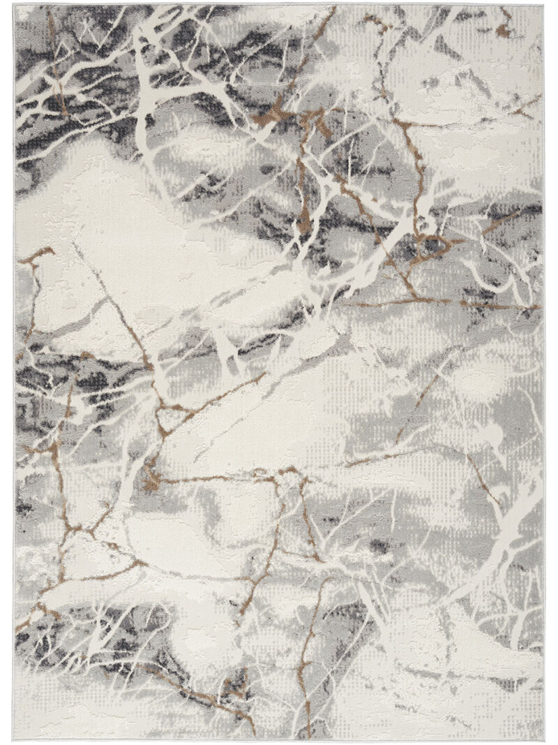Elation ETN13 Ivory/Gray 4' x 6' Rug