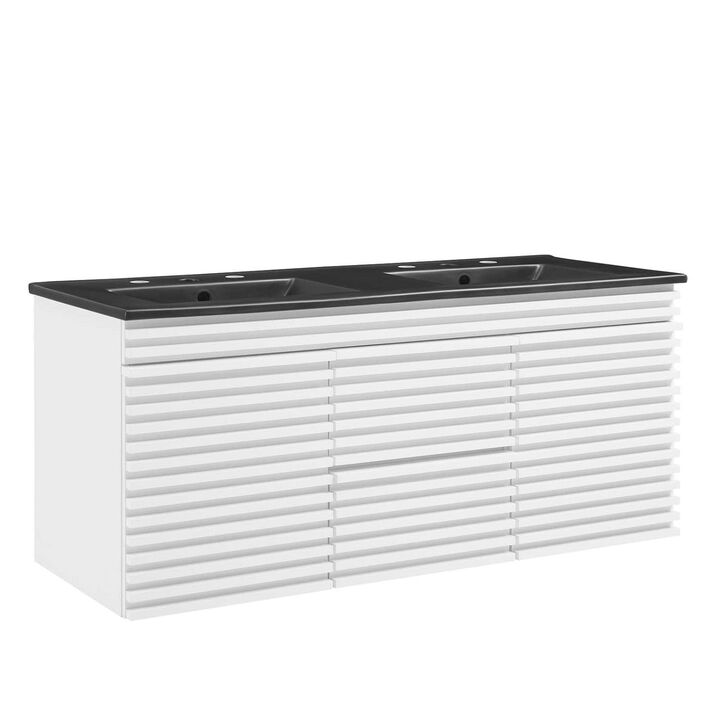 Render 48" Wall-Mount Bathroom Vanity Basin Included