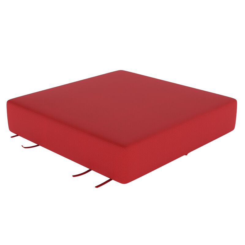 Forever Patio Sunbrella Canvas Jockey Red 25 x 25 x 5 Ottoman Cushion