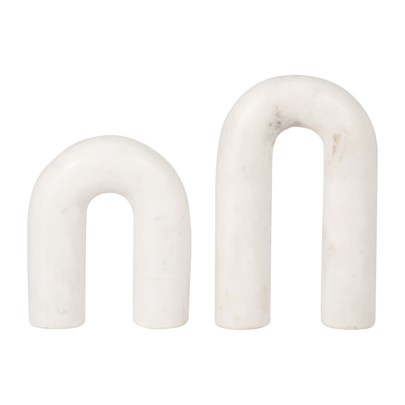 8" Marble Rounded Horseshoe