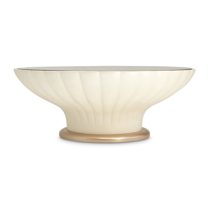 Michael Amini La Rachelle Scalloped Round Cocktail Table - Champagne