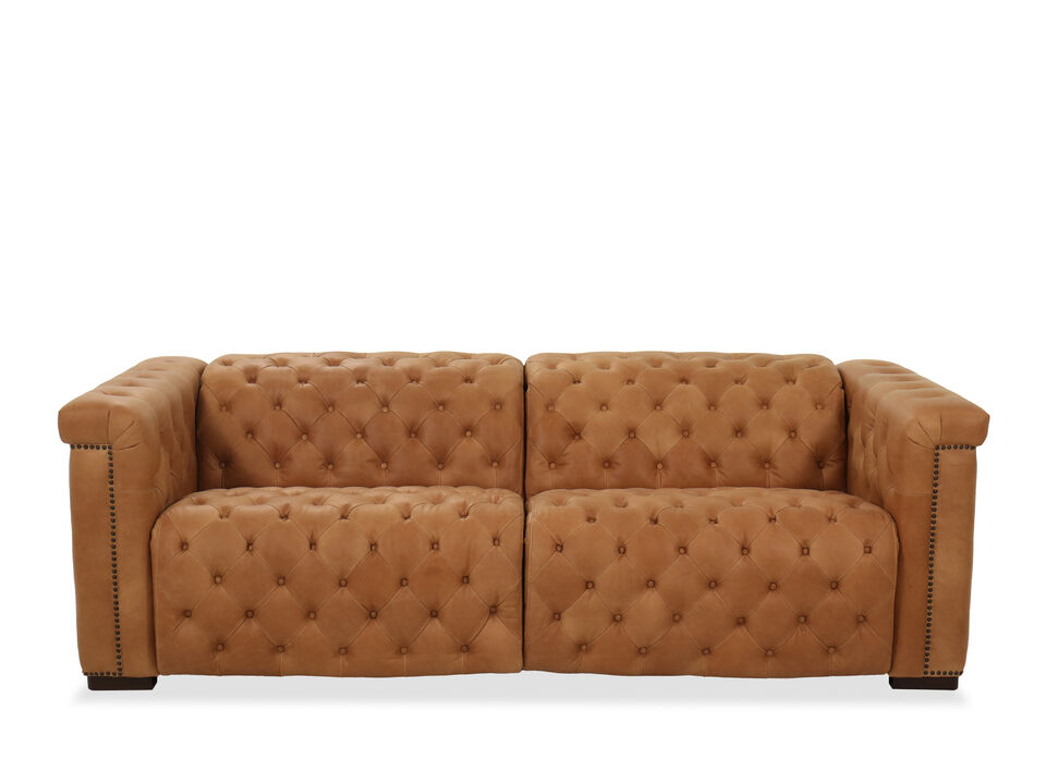 Savion Saddle Leather Power Sofa