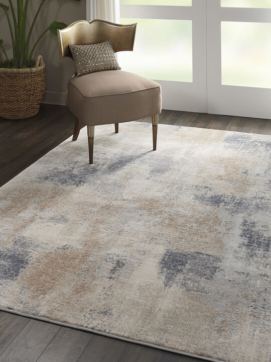Rustic Textures RUS02 Beige/Gray 6' x 9' Rug