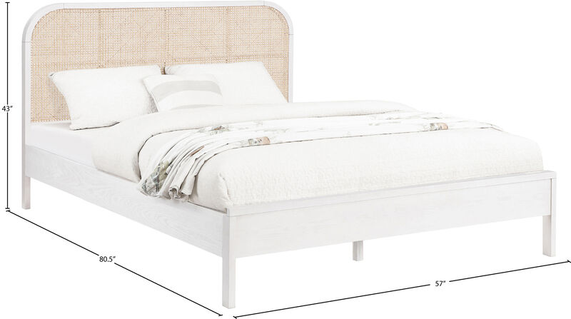 Meridian Furniture Siena White Ash Wood Full Bed image number 7
