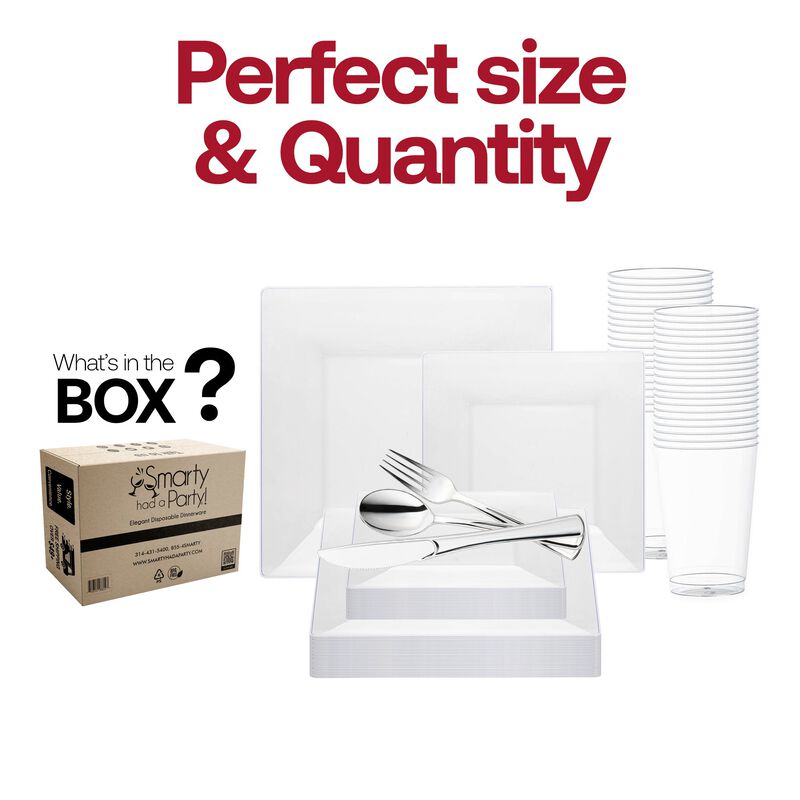 Square Plastic Wedding Value Set (30 Sets) image number 3