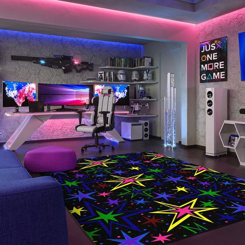 Joy Carpets Neon Lights Looped Area Rug image number 2