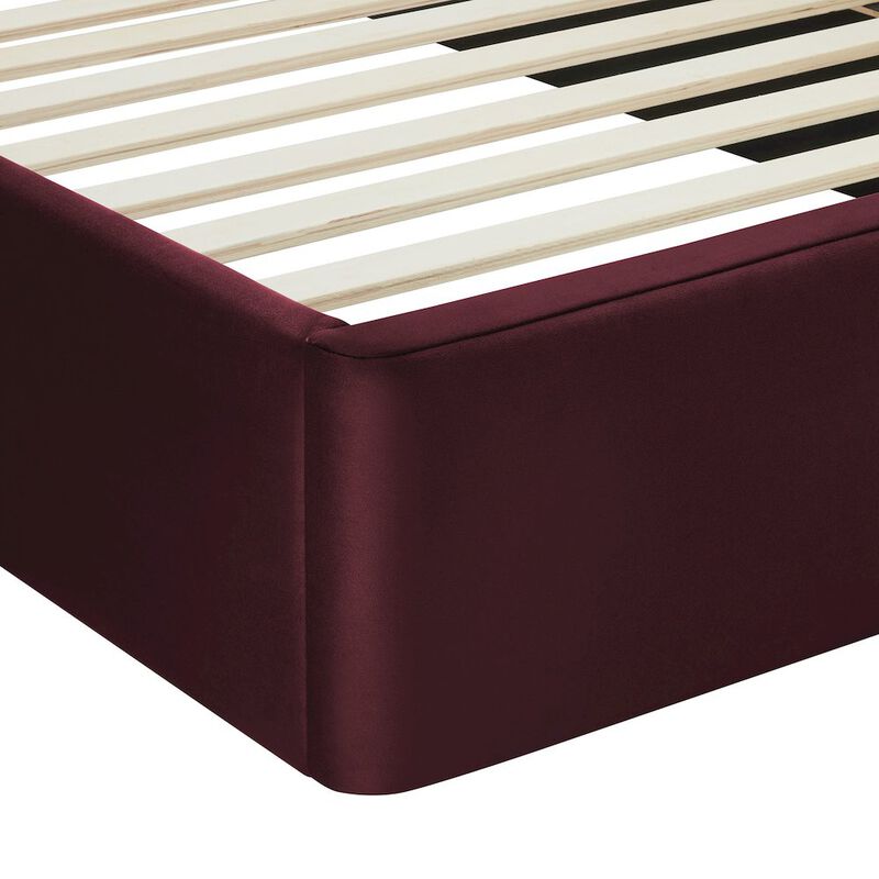 Solana Arched Performance Velvet Twin Platform Bed image number 6