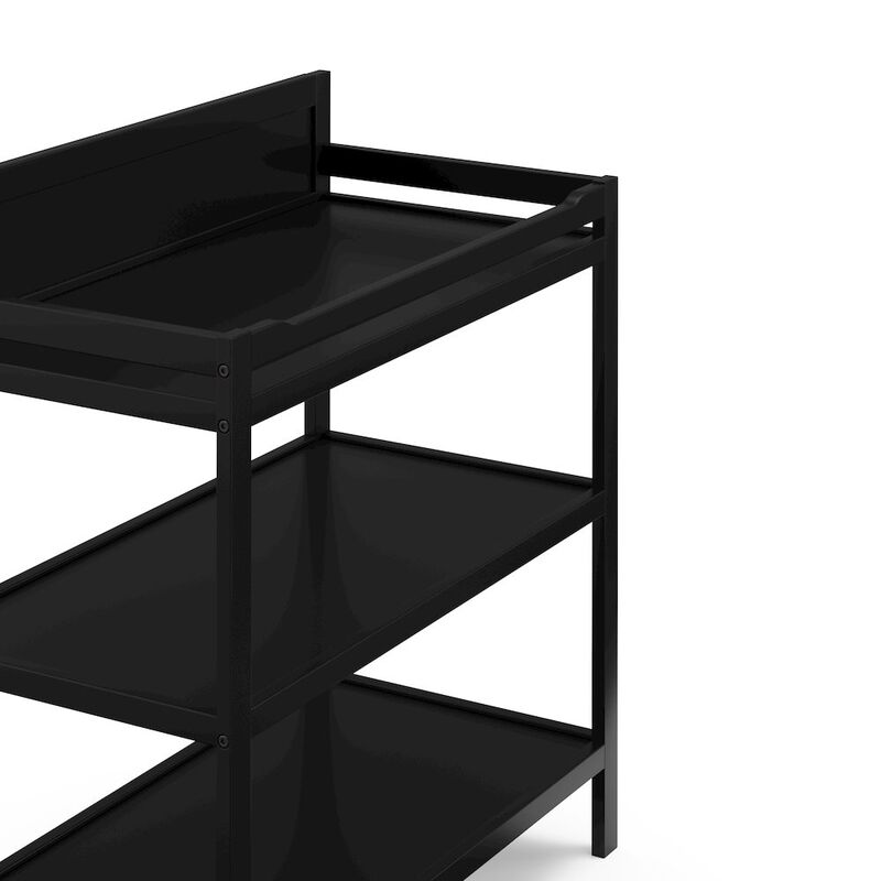 Storkcraft Alpine Changing Table (Black) - Includes Water Resistant Changing Pad