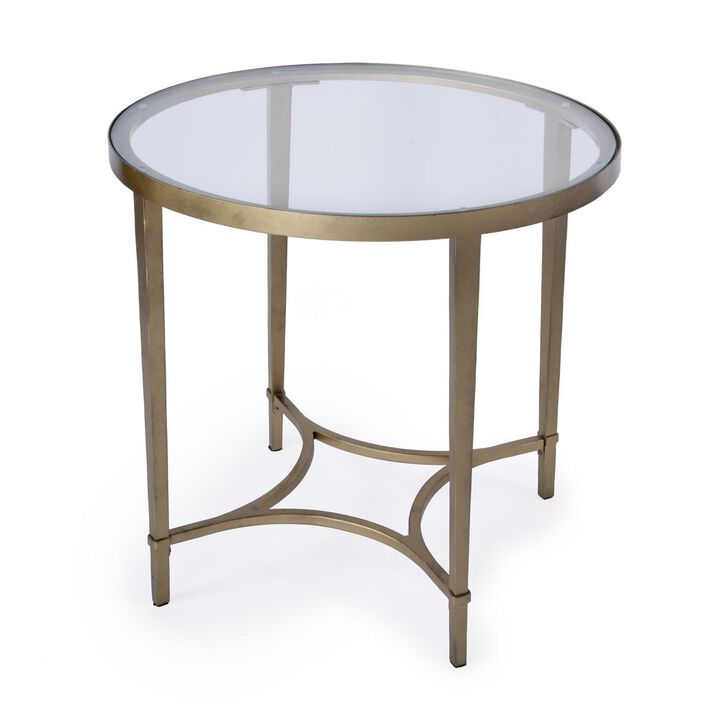 Butler Specialty Company Monica Oval End Table, Gold