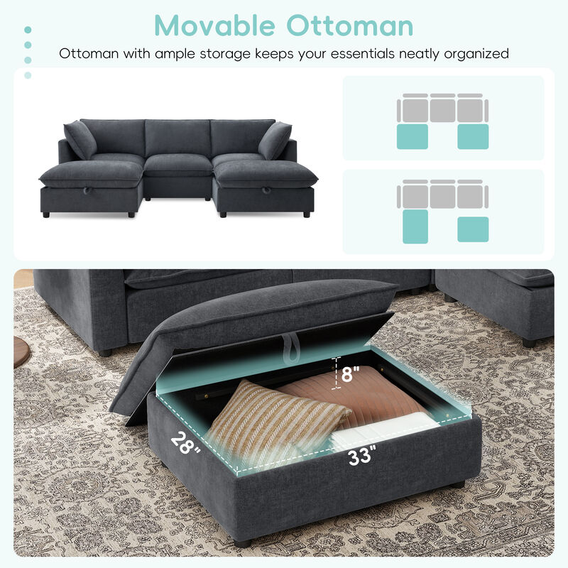 98" Modular Sectional Sofa image number 3