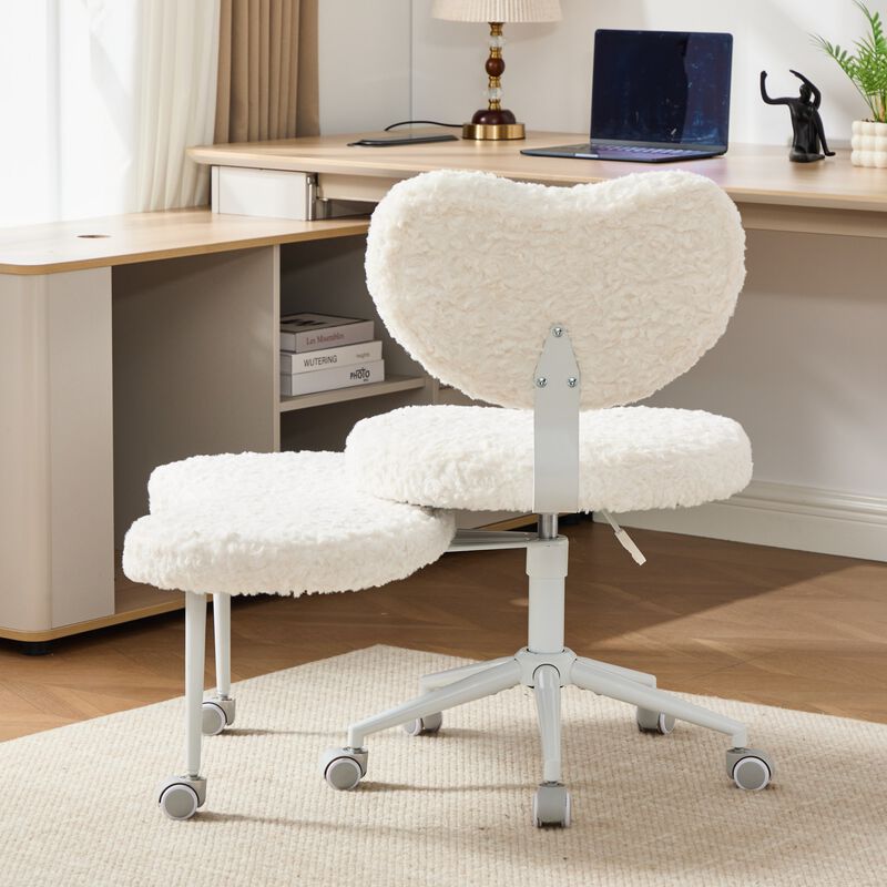 Artificial Rabbit Hair Meditation Chair Plus, Cross Legged Chair, Criss Cross Desk Chair image number 8