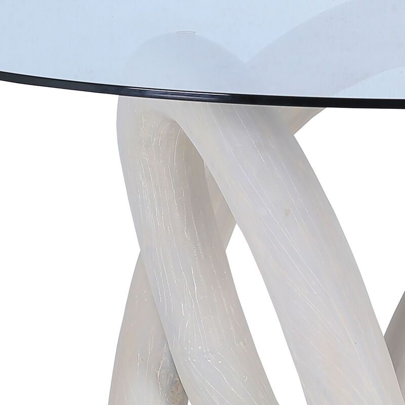 Knotty White Dining Table