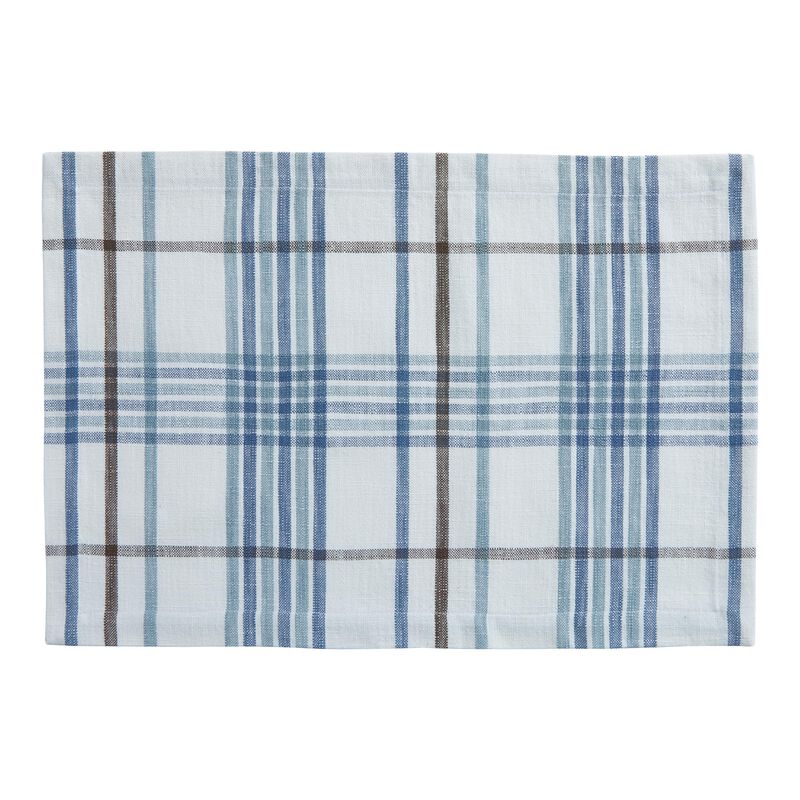 Split P Abbott Plaid Blue Placemat Set of 4 image number 1