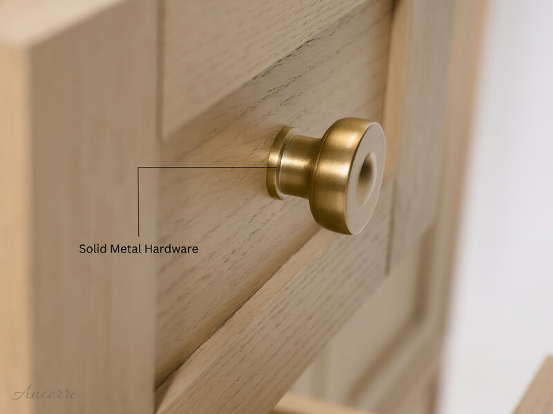 Audrey 60 in. Bath Vanity Set in Oak finish with white quartz Vanity Top and White Undermount Basin