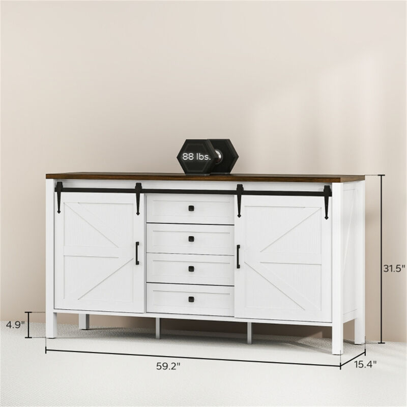 Modern Wooden Sideboard with Storage, Stylish Console for Dining or Living Room