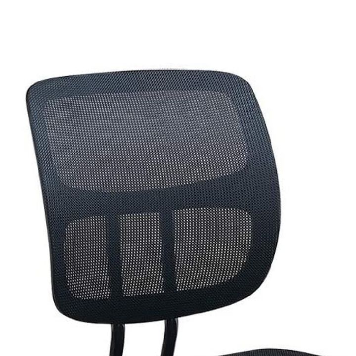 Office Chair with Curved Mesh Back and Adjustable Height