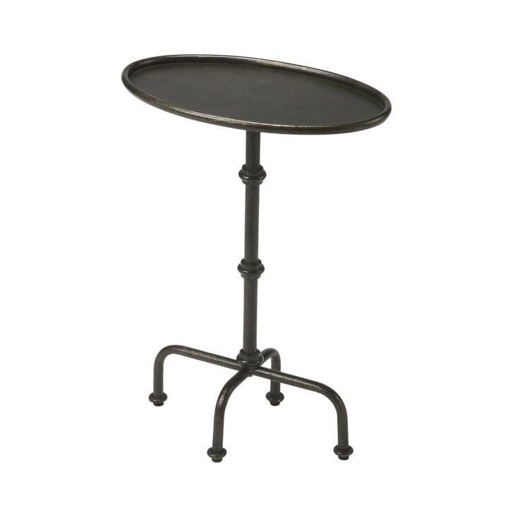 Butler Specialty Kira Metal Pedestal Table, Gray