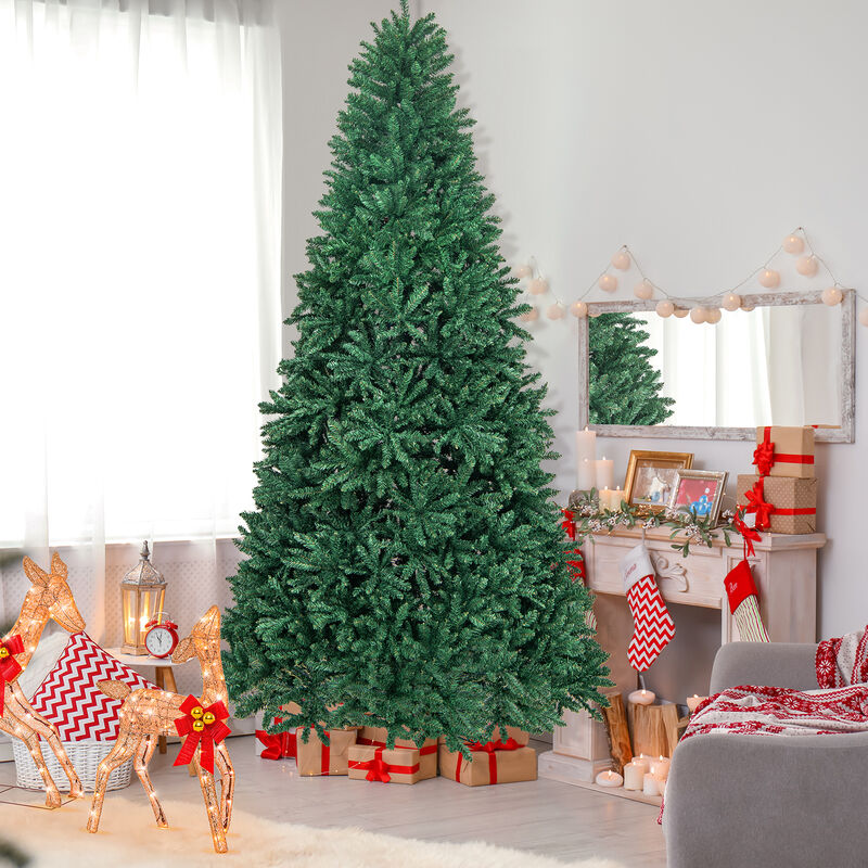 9 Feet Hinged Premium Artificial PVC Christmas Tree with Solid Metal Stand image number 2