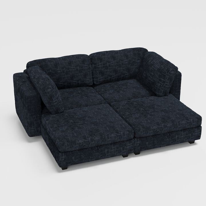 TATEUS  Sleeper Sectional Sofa Set