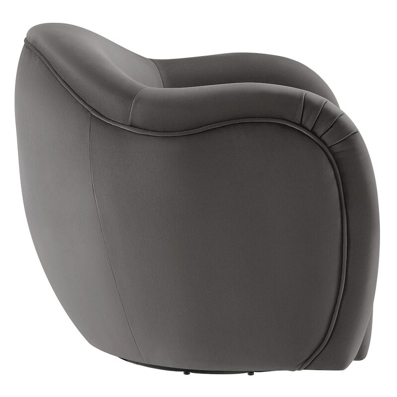 Compose Performance Velvet Swivel Armchair image number 3