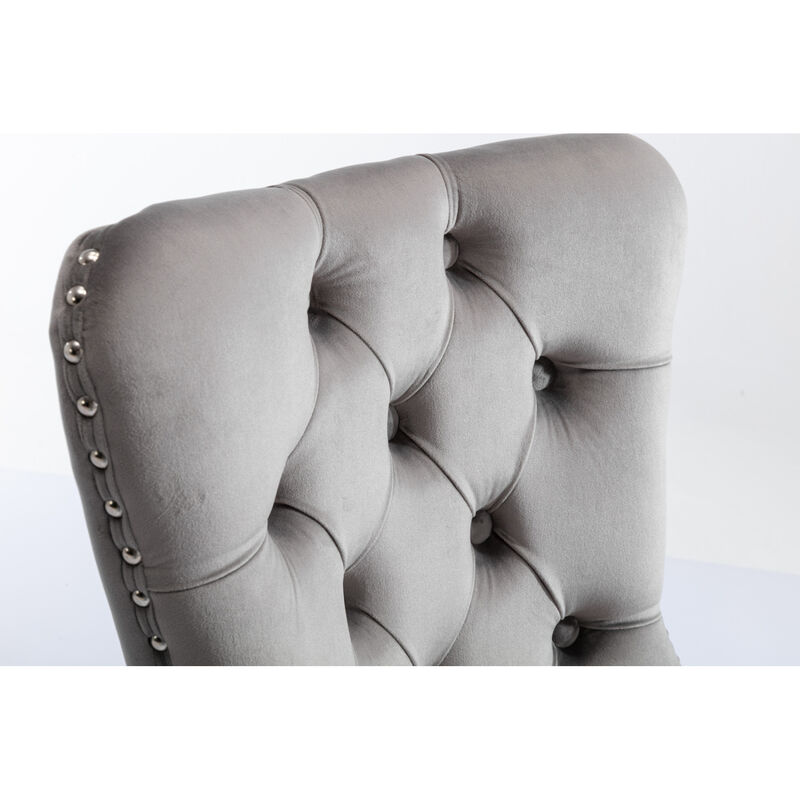Streamdale Contemporary Velvet Dining Chair Set Of 2 image number 9