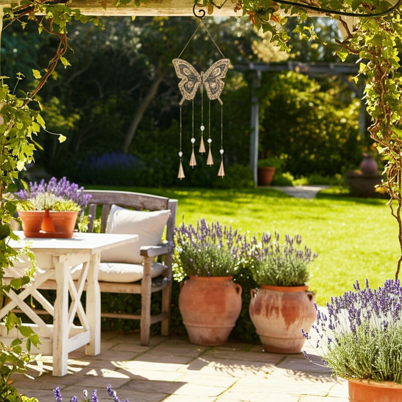 Gold Mosaic Butterfly Chime