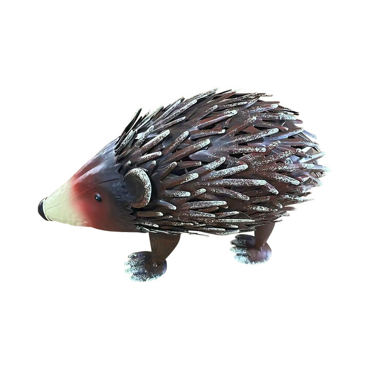 Curgla Metal Hedgehog Garden Statue Handmade Wrought