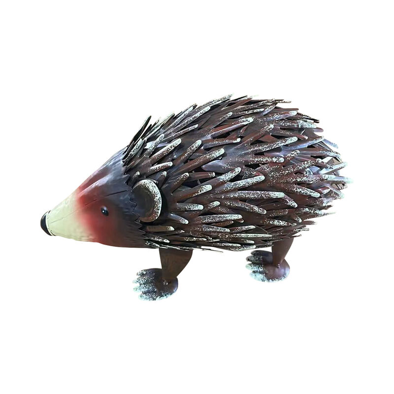 Curgla Metal Hedgehog Garden Statue Handmade Wrought image number 0