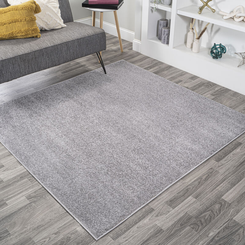 Haze Solid Low Pile Square Area Rug