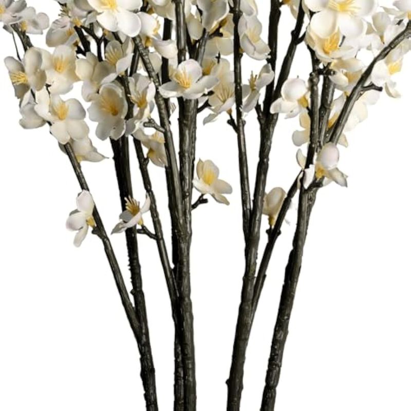 5 Piece White Artificial Greenery Stems Vase Filler 39 Foot image number 3