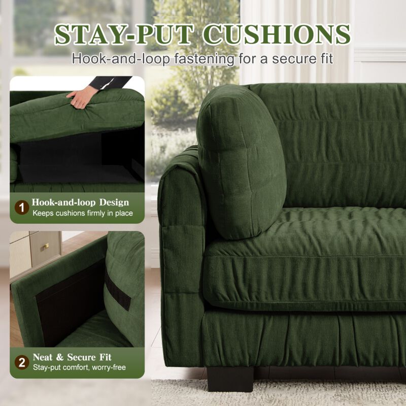 Fukwis Chenille Ruched Modular Sectional Sofa image number 3