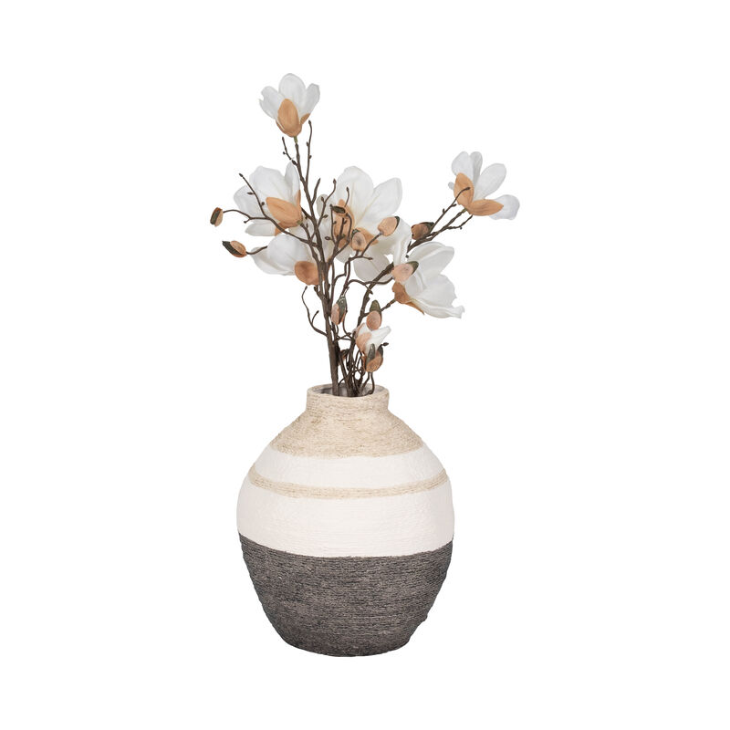 12" Striped Woven Textured Vase, Multi image number 1