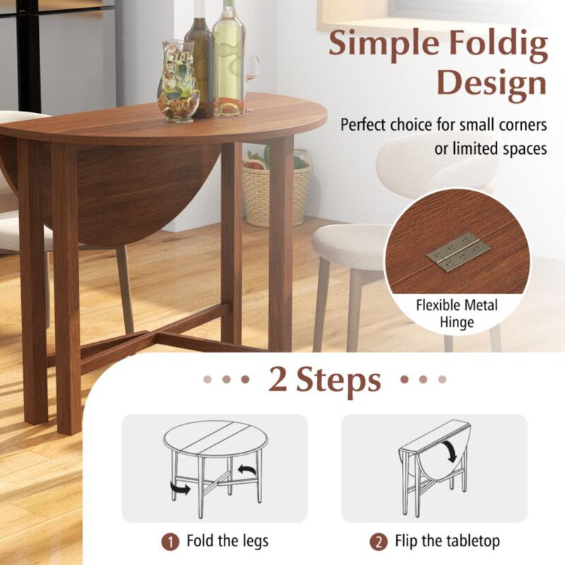 Hivvago Dual Drop Leaf Dining Table for Small Spaces