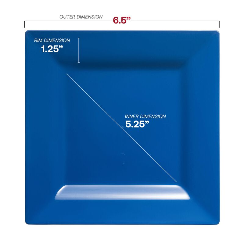 Midnight Blue Square Plastic Dinnerware Value Set (40 Sets) image number 3