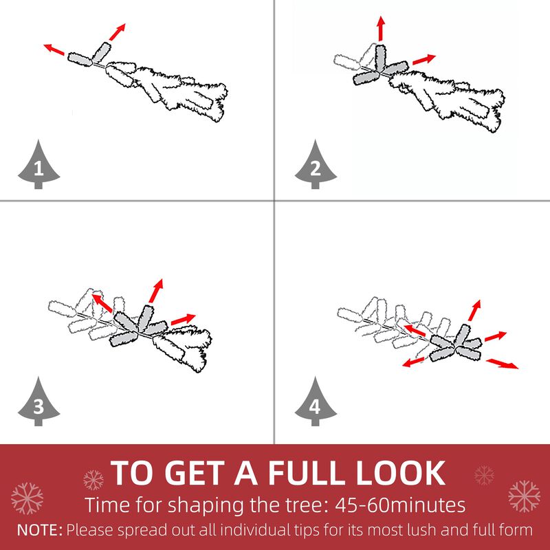 9 ft Unlit Snow Flocked Pine Artificial Christmas Tree with Realistic Branches and 1159 Tips