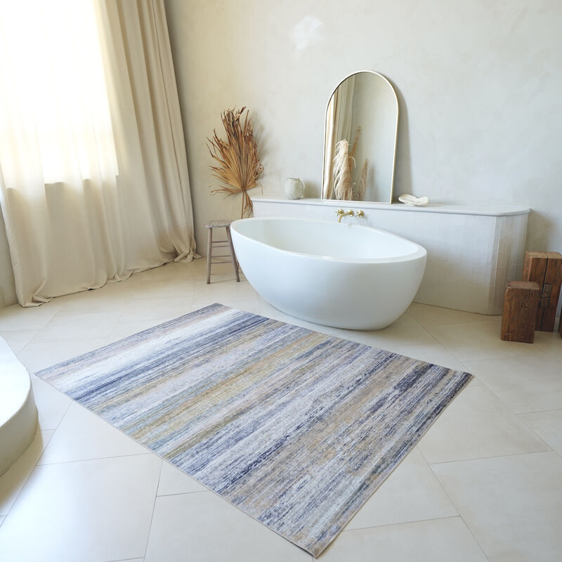 Rug Branch Rosetta Contemporary Abstract Gold Blue Indoor Area Rug