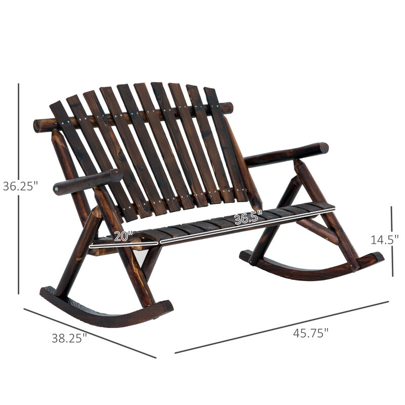 Hivvago Patio Adirondack Rocking Chair for Garden and Porch image number 2