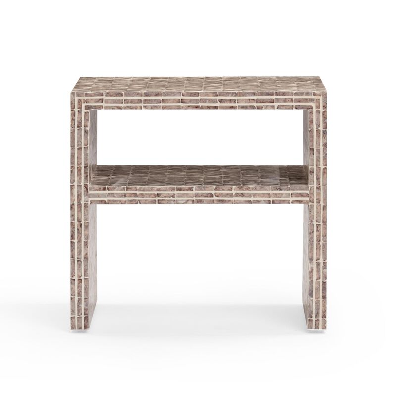 Tov Furniture Derry Lavender Capiz Shell Nightstand image number 3