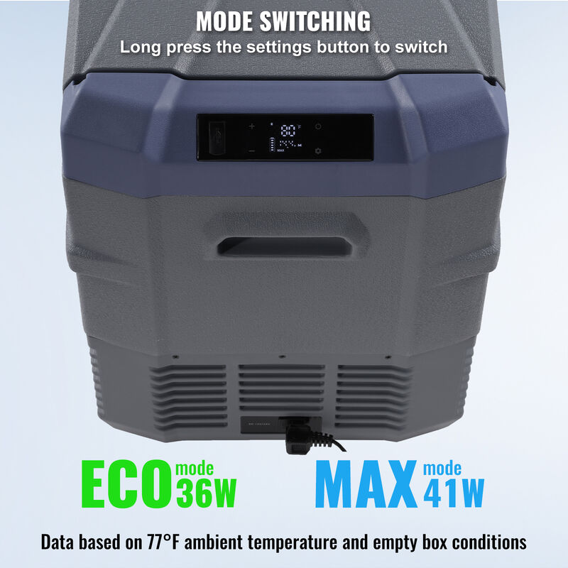VEVOR Portable Car Refrigerator Freezer Compressor 50 L Dual Zone for Home Car image number 4