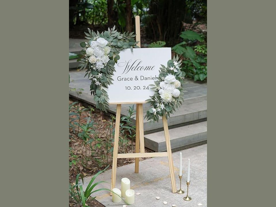 White Artificial Flowers Wedding Centerpiece Decor Flower Swag